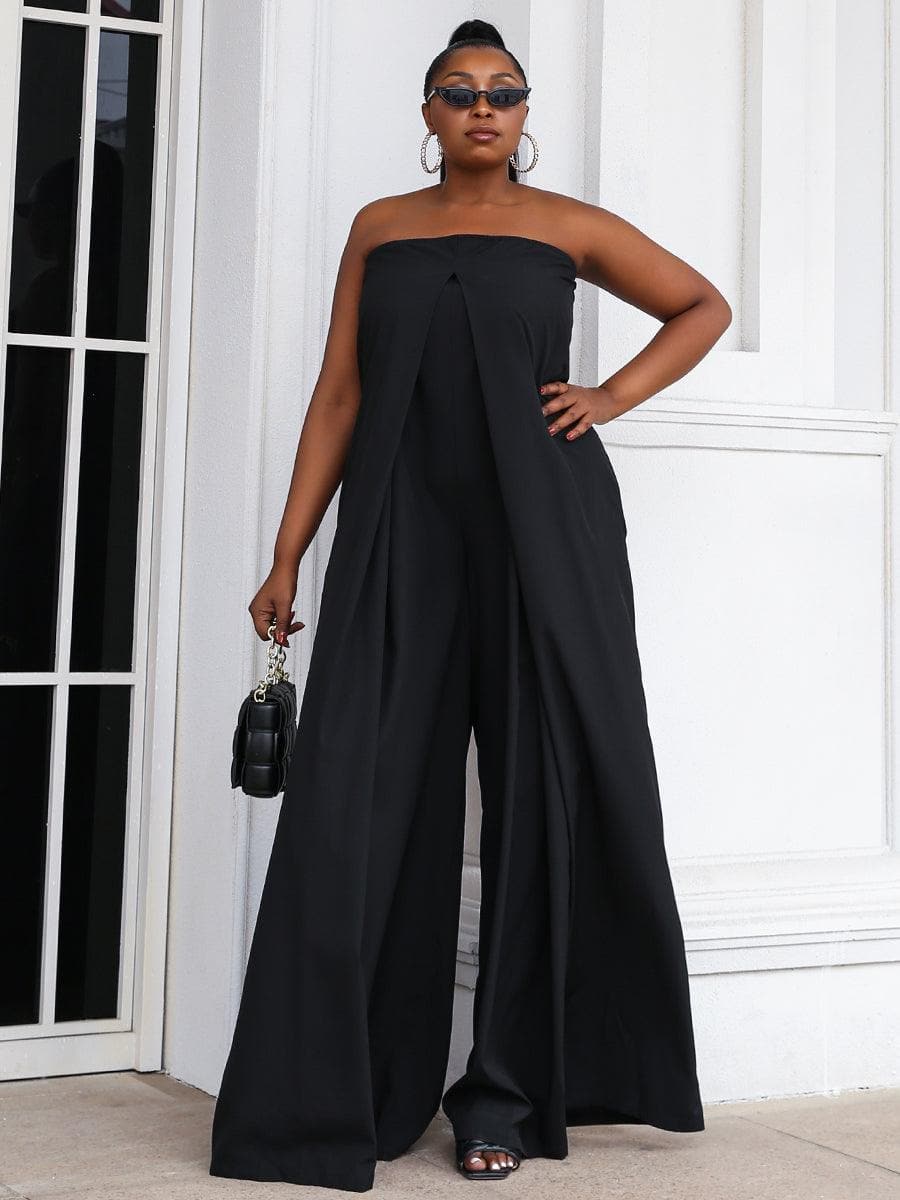 Plus Size Off The Shoulder Maxi Satin Black Evening Dress P0099 - ltolto