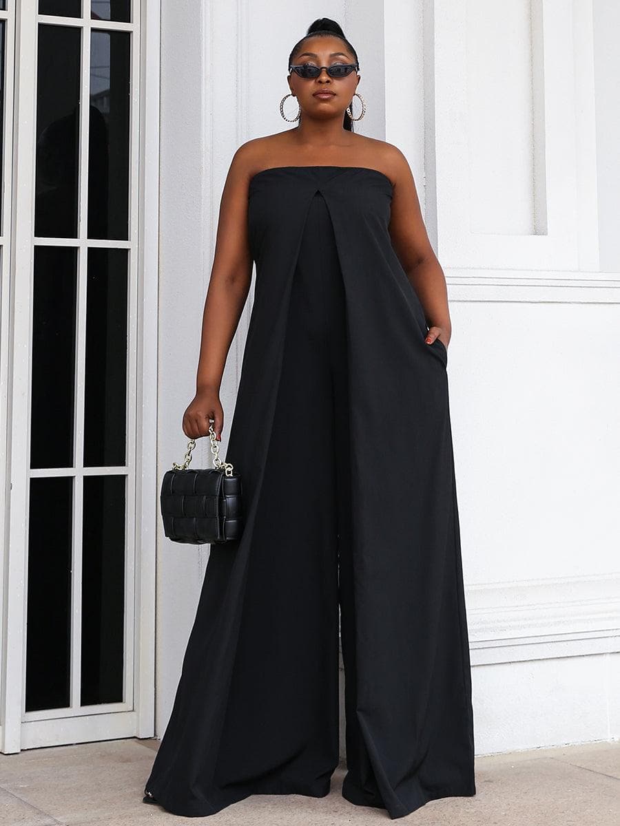Plus Size Off The Shoulder Maxi Satin Black Evening Dress P0099 - ltolto